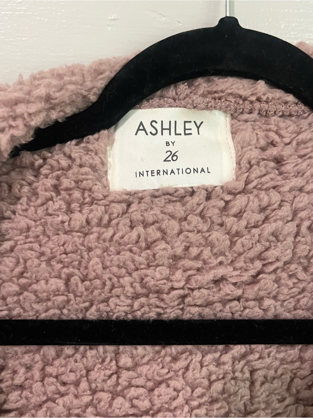 Ashley By 26 International Dusty Rose Teddy Sherpa Hooded Cardigan - Picture 3 of 4